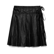 Zwarte Rok met Zijrits en Zelfstrik LOW Classic , Black , Dames