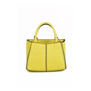 River Tote Tas met Ritssluiting Ermanno Scervino , Yellow , Dames