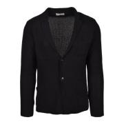 Tricot blazer met knoopsluiting Daniele Alessandrini , Black , Heren