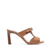 Kameelbruine leren sandalen met uitsparingen Sergio Rossi , Brown , Da...