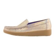 Elin Loafer Metallic Suede Nature Footwear , Multicolor , Dames