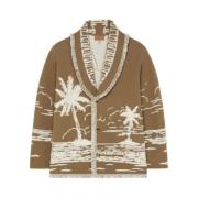 Khaki Bruin Shawl Lapel Sweater Alanui , Brown , Heren