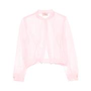 Flamingo Pink Open Front Outerwear Twinset , Pink , Dames