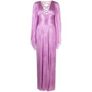 Orchidee Paarse Zijden Maxi Jurk Maria Lucia Hohan , Purple , Dames