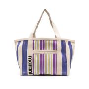 Gestreepte Canvas Tote Tas Isabel Marant , Multicolor , Dames