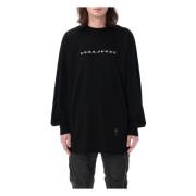 Zwart parelprint T-shirt Jumbo LS Rick Owens , Black , Heren