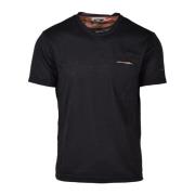 Grijze T-shirt met polyestermix Daniele Alessandrini , Black , Heren