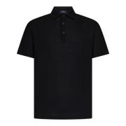 Zwart Poloshirt Stijlvol Ontwerp Herno , Black , Heren