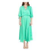 Lange Jurk met Ritssluiting Simona Corsellini , Green , Dames