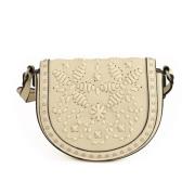 Ronde Flap Belofte Mini Schoudertas Ermanno Scervino , White , Dames