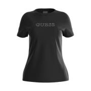 Zwart T-shirt voor vrouwen Guess , Black , Dames