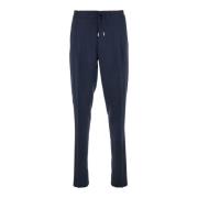 Blauwe katoenen broek met elastische taille Lardini , Blue , Heren