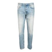 Icoon Knoopsluiting Katoenen Jeans Dondup , Blue , Heren