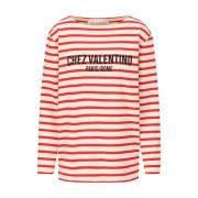 Casual katoenen T-shirt met uniek ontwerp Valentino Garavani , Red , D...