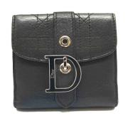 Pre-owned Leather wallets Dior Vintage , Brown , Dames