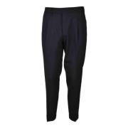 Klassieke Wollen Blend Pantalon Briglia , Black , Heren