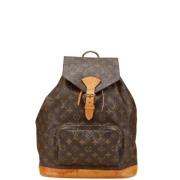 Pre-owned Canvas backpacks Louis Vuitton Vintage , Brown , Dames