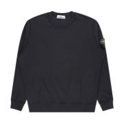 Tijdloze zwarte sweatshirt met iconisch logo embleem Stone Island , Bl...