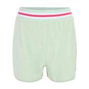 Hoge taille polyester shorts met elastiek Fila , Green , Dames