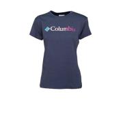 Essentiële dameskatoenen T-shirt Columbia , Blue , Dames