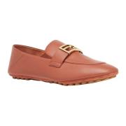 Bruine Platte Schoenen Baguette Motief Fendi , Brown , Dames