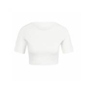 Aansluitend polyester T-shirt Adidas Originals , White , Dames