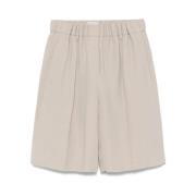 Lichtbruine Riemlus Shorts Brunello Cucinelli , Brown , Dames