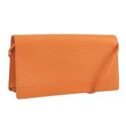 Pre-owned Leather louis-vuitton-bags Louis Vuitton Vintage , Orange , ...