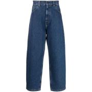 Donkerblauwe Wide Leg Jeans Carhartt Wip , Blue , Heren