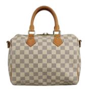 Pre-owned Canvas handbags Louis Vuitton Vintage , White , Dames