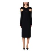 Midi Jurk voor Vrouwen Philosophy di Lorenzo Serafini , Black , Dames