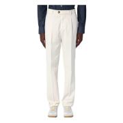 Regular Fit Broek Brunello Cucinelli , White , Heren