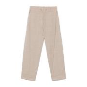 Beige Elastische Trekkoord Broek P.a.r.o.s.h. , Beige , Dames