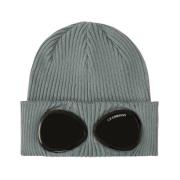 Katoenen Goggle Beanie - Stormachtig Weer C.p. Company , Blue , Heren