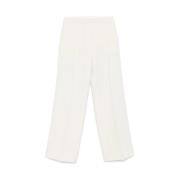 Witte broek met knoopsluiting en zakken Calvin Klein , White , Dames