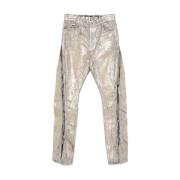 Goudkleurige knoopsluiting jeans met ritssluiting Rick Owens , Yellow ...