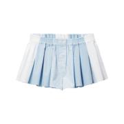 Blauwe Elastische Taille Knoopdetail Shorts Alexander Wang , Blue , Da...