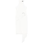 Witte Gedrapeerde Jurk met Achtersplit David Koma , White , Dames