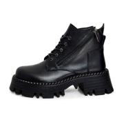 Stijlvolle Veterschoenen voor de Enkel - Zwart Cesare Gaspari , Black ...