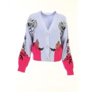 Geborduurde Bloemen Contrast Cardigan Cesare Gaspari , Multicolor , Da...