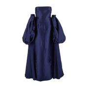 Blauwe Lange Jurk met Cape-inzet Solace London , Blue , Dames