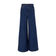 Blauwe Denim Five Pocket Jeans voor Vrouwen P.a.r.o.s.h. , Blue , Dame...