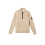 Woestijn Half Zip Katoenen Sweatshirt Stone Island , Beige , Heren