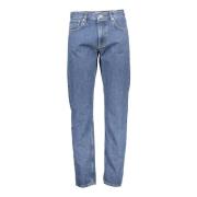 Denim Heren Blauwe Jeans 5 Zak Gant , Blue , Heren