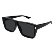 Zwarte Flat Top Zonnebril Saint Laurent , Black , Unisex