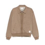 Bruine Jas met Rits en Logopatch Emporio Armani , Brown , Heren