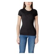 Zwart Bloemenprint T-shirt Guess , Black , Dames