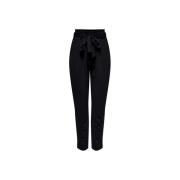 Zwarte TieBelt Cigarette Broek Jacqueline de Yong , Black , Dames