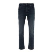 Donkerblauwe Stretch Denim Jeans Boss , Blue , Heren