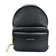 Leren rugzak met gewatteerde banden Michael Kors , Black , Dames